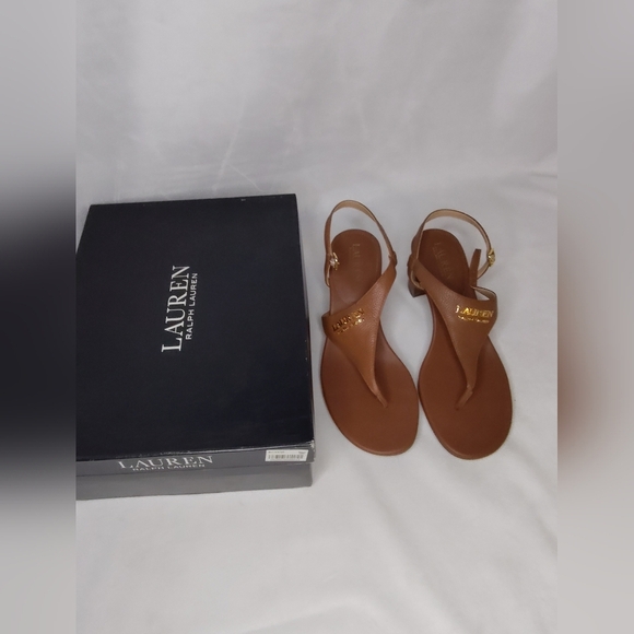 Lauren Ralph Lauren Shoes - NIB Lauren Ralph Lauren Wescott Brown T-Strap Sandals